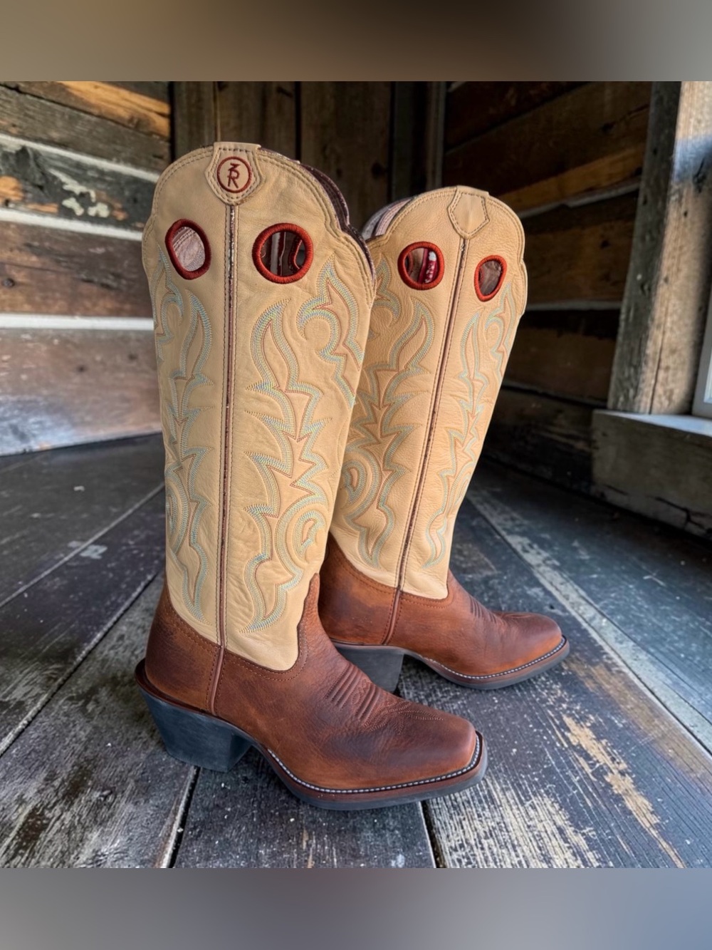 TONY LAMA BUCKAROO TALL KNEE HIGH COWGIRL COWBOY WESTERN BOOTS MUSTANG SZ 7